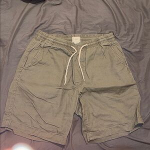 Green cargo shorts